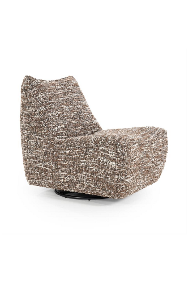 Sillón Giratorio de Tejido Marrón Barkley | OROA Home Loys | Oroa.es