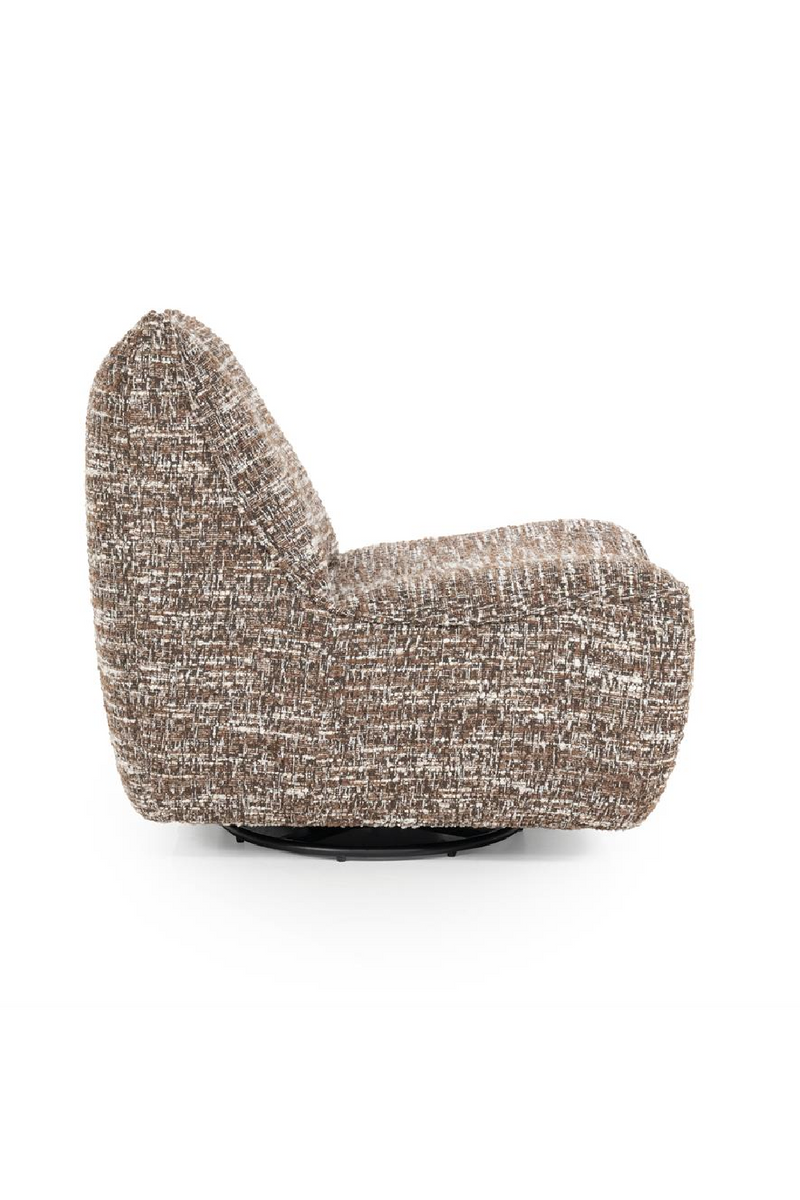 Sillón Giratorio de Tejido Marrón Barkley | OROA Home Loys | Oroa.es