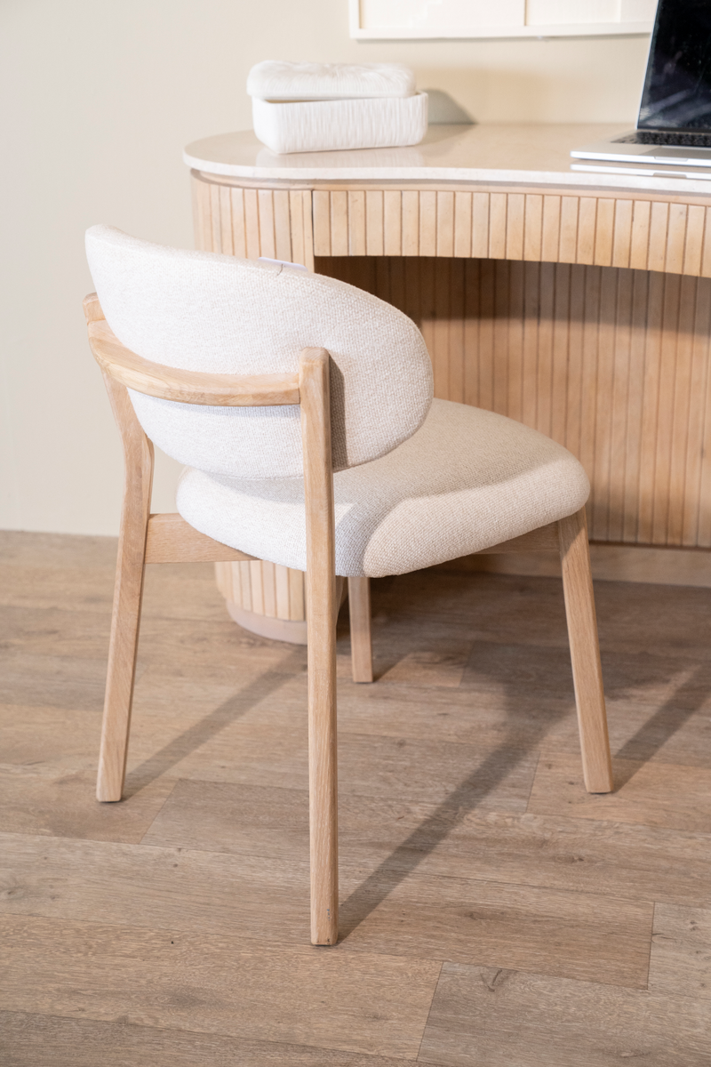 Silla de Comedor de Madera de Roble Natural y Teijido | OROA Home Mikky | Oroa.es