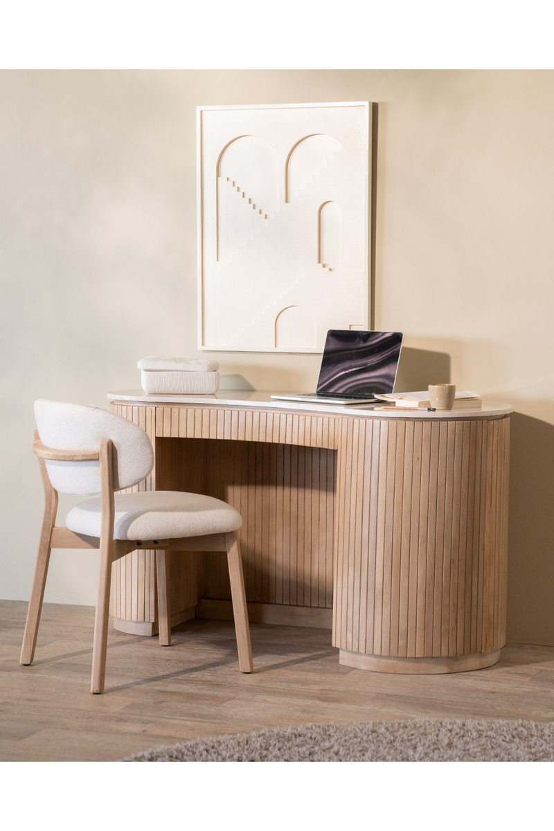 Silla de Comedor de Madera de Roble Natural y Teijido | OROA Home Mikky | Oroa.es