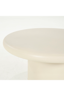 Mesa Auxiliar Redonda Blanca con Pedestal | OROA Home Jade | Oroa.es