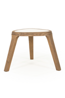 Mesa Auxiliar Triangular de Mármol Blanco | OROA Home Fred