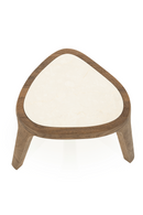 Mesa Auxiliar Triangular de Mármol Blanco | OROA Home Fred