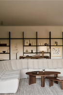 Mesa de Centro Guijarro de Teca Marrón | Ethnicraft Boomerang | Oroa.es