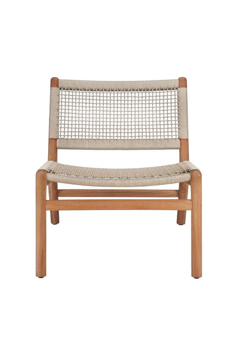 Sillón de Jardín de Teca y Cuerda de Fibra | Ethnicraft Jack Woven | Oroa.es