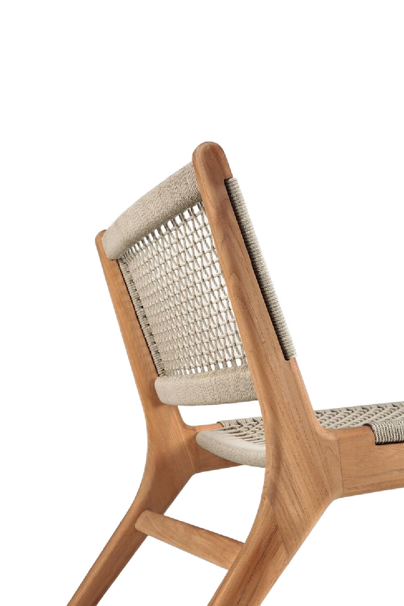 Sillón de Jardín de Teca y Cuerda de Fibra | Ethnicraft Jack Woven | Oroa.es