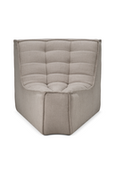 Sofá de Esquina Modular de Tapizado Ecru | Ethnicraft N701 | Oroa.es