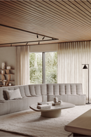 Sofá de Esquina Modular de Tapizado Ecru | Ethnicraft N701 | Oroa.es