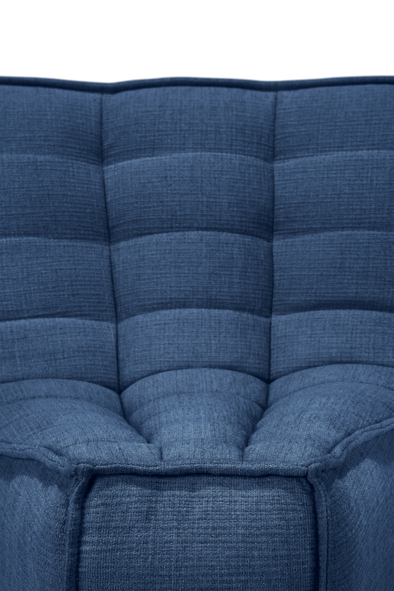 Sofá de Esquina Modular de Tapizado Azul | Ethnicraft N701 | Oroa.es