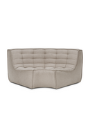 Sofá de Esquina Modular de Tapizado Ecru | Ethnicraft N701 | Oroa.es