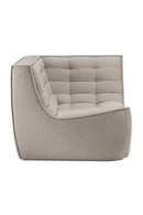 Sofá de Esquina Modular de Tapizado Ecru | Ethnicraft N701 | Oroa.es