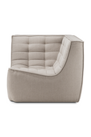 Sofá de Esquina Modular de Tapizado Ecru | Ethnicraft N701 | Oroa.es