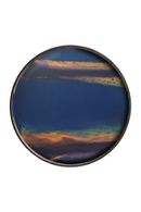 Bandeja de Vidrio Índigo Redonda | Ethnicraft Tribal Quest S | Oroa.es