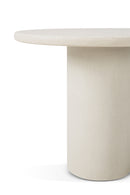Mesa de Comedor Redonda de Microcement Blanco | Ethnicraft Elements | Oroa.es