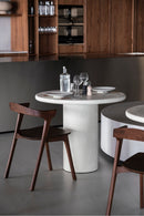 Mesa de Comedor Redonda de Microcement Blanco | Ethnicraft Elements | Oroa.es