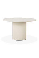 Mesa de Comedor Redonda de Microcement Blanco | Ethnicraft Elements | Oroa.es