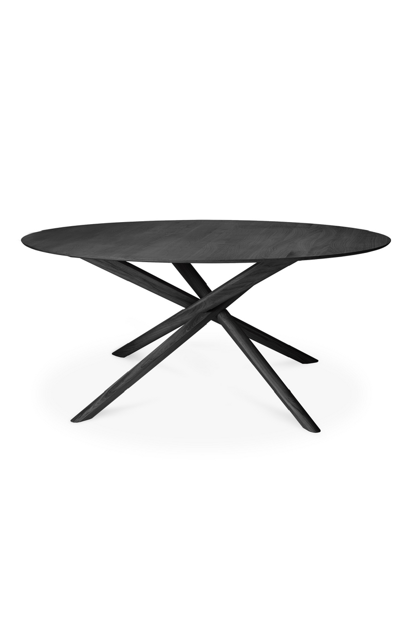 Mesa de Comedor Redonda de Roble Negro | Ethnicraft Mikado | Oroa.es