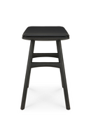 Taburete de Roble Negro y Piel | Ethnicraft Osso | Oroa.es