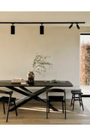 Taburete de Roble Negro y Piel | Ethnicraft Osso | Oroa.es