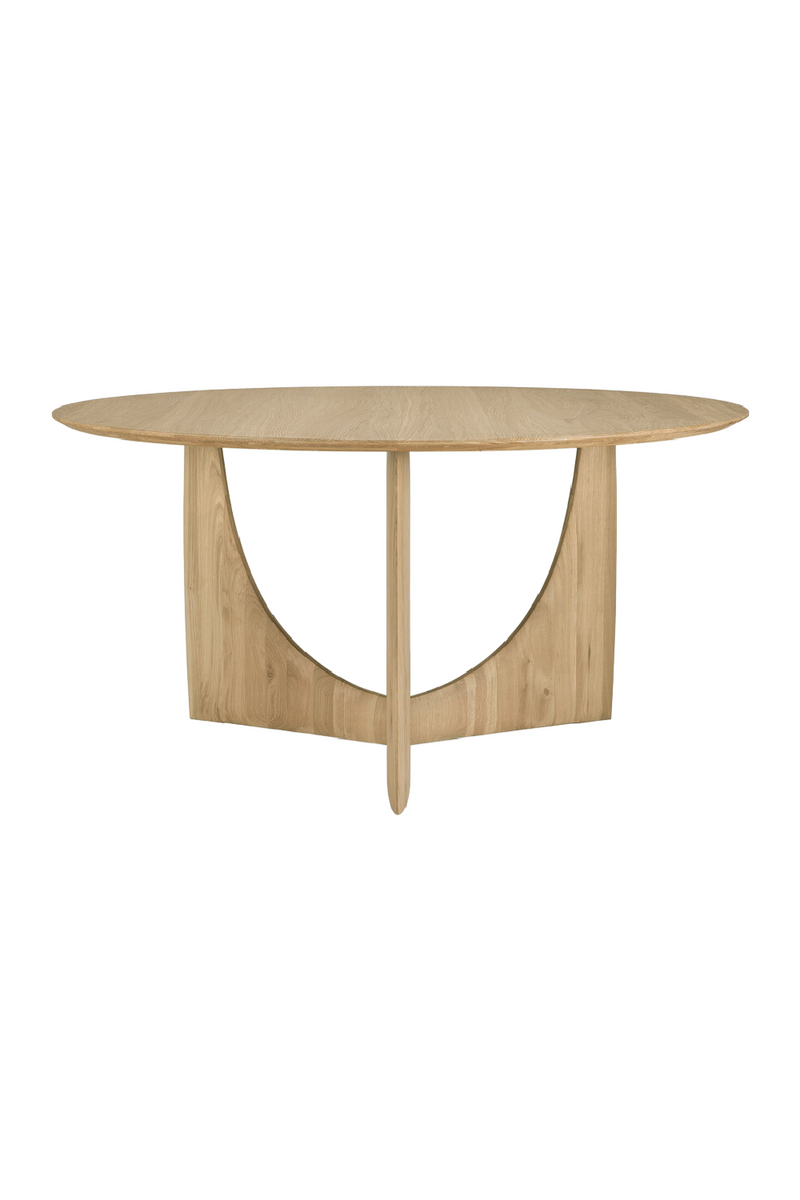 Mesa de Comedor Redonda de Roble | Ethnicraft Geometric | Oroa.es