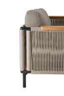 Sofá de 2 Plazas de Jardín de Teca y Aluminio | Ethnicraft Corbey | Oroa.es