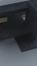 Mesa Auxiliar Contemporanea de Teca Negra | Ethnicraft Abstract | Oroa.es