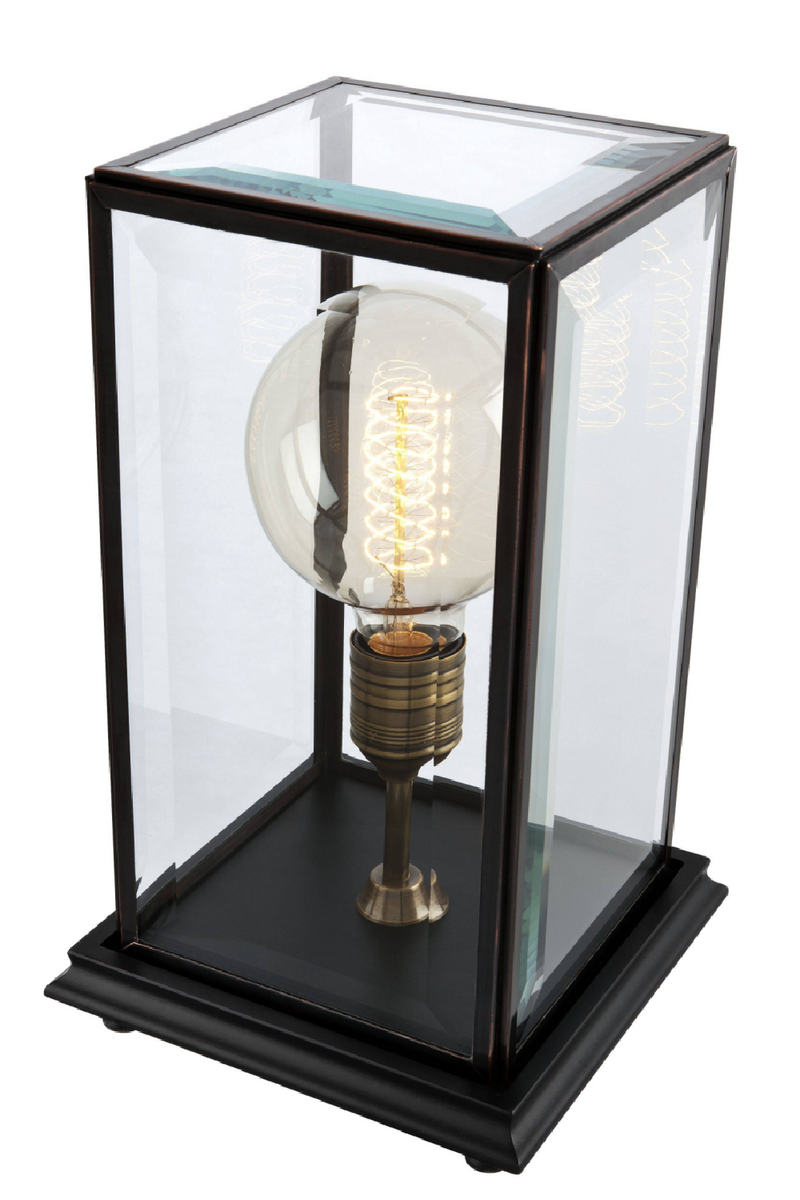 Lámpara de Mesa de Vidrio Biselado | Eichholtz Easton | OROA.es