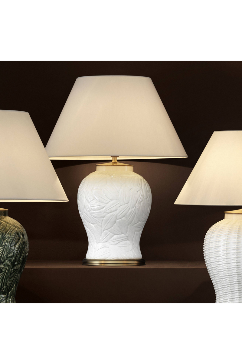 Lámpara de Mesa de Cerámica Blanca | Eichholtz Cyprus | Oroa.es