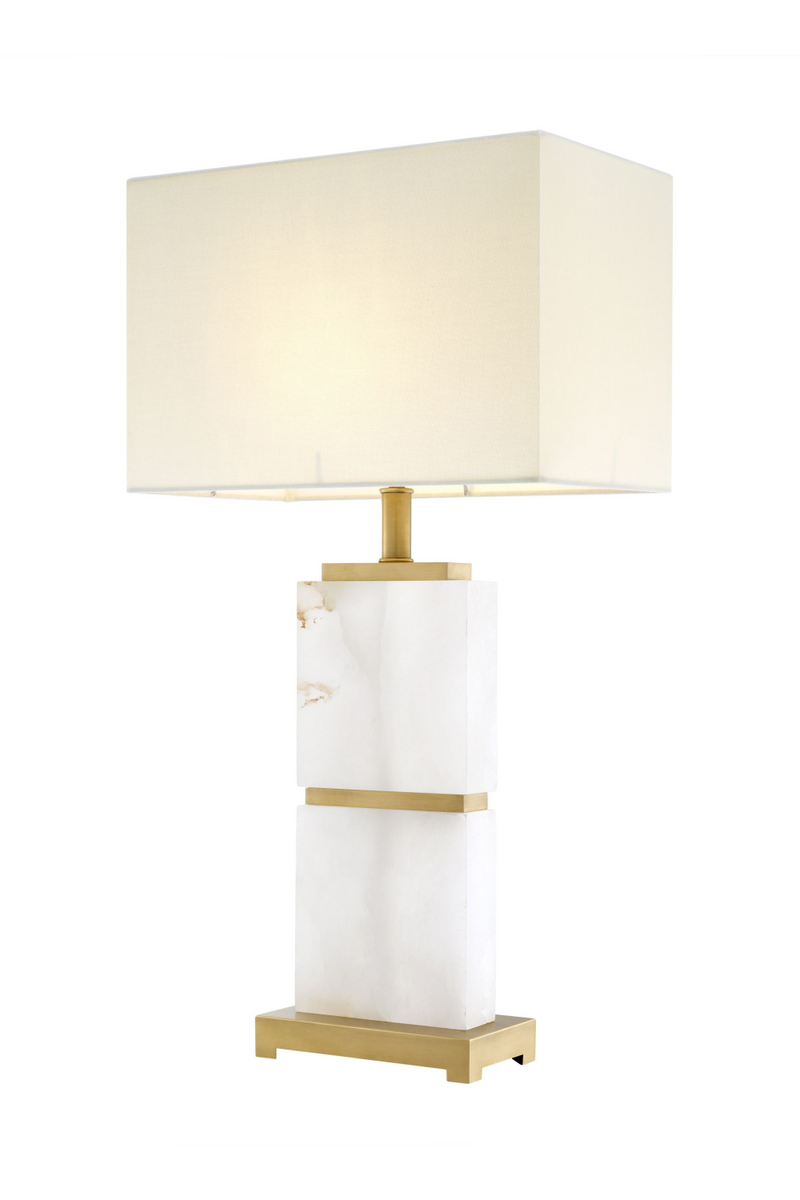 Lámpara de Mesa de Mármol Blanco y Alabastro | Eichholtz Robbins  | Oroa.es