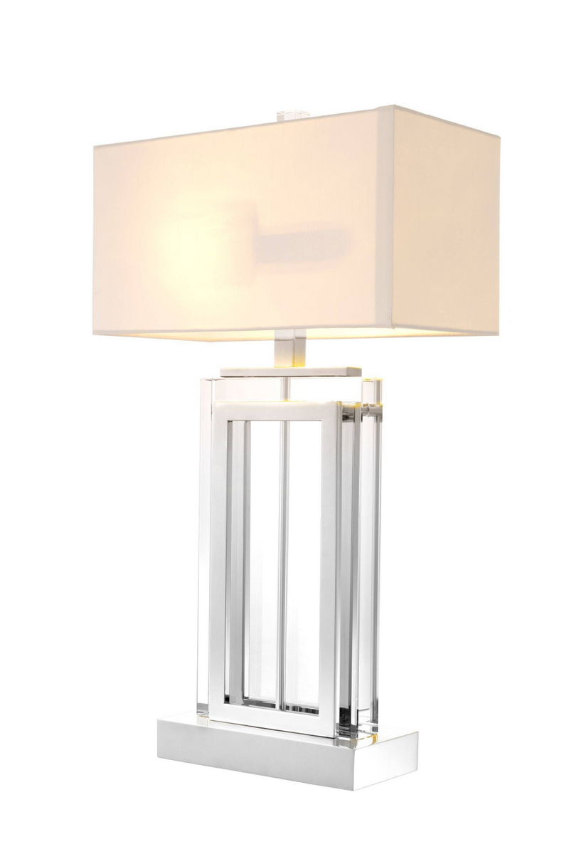 Lámpara de Mesa de Cristal Plateada | Eichholtz Arlington | Oroa.es