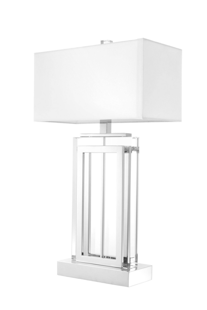 Lámpara de Mesa de Cristal Plateada | Eichholtz Arlington | Oroa.es