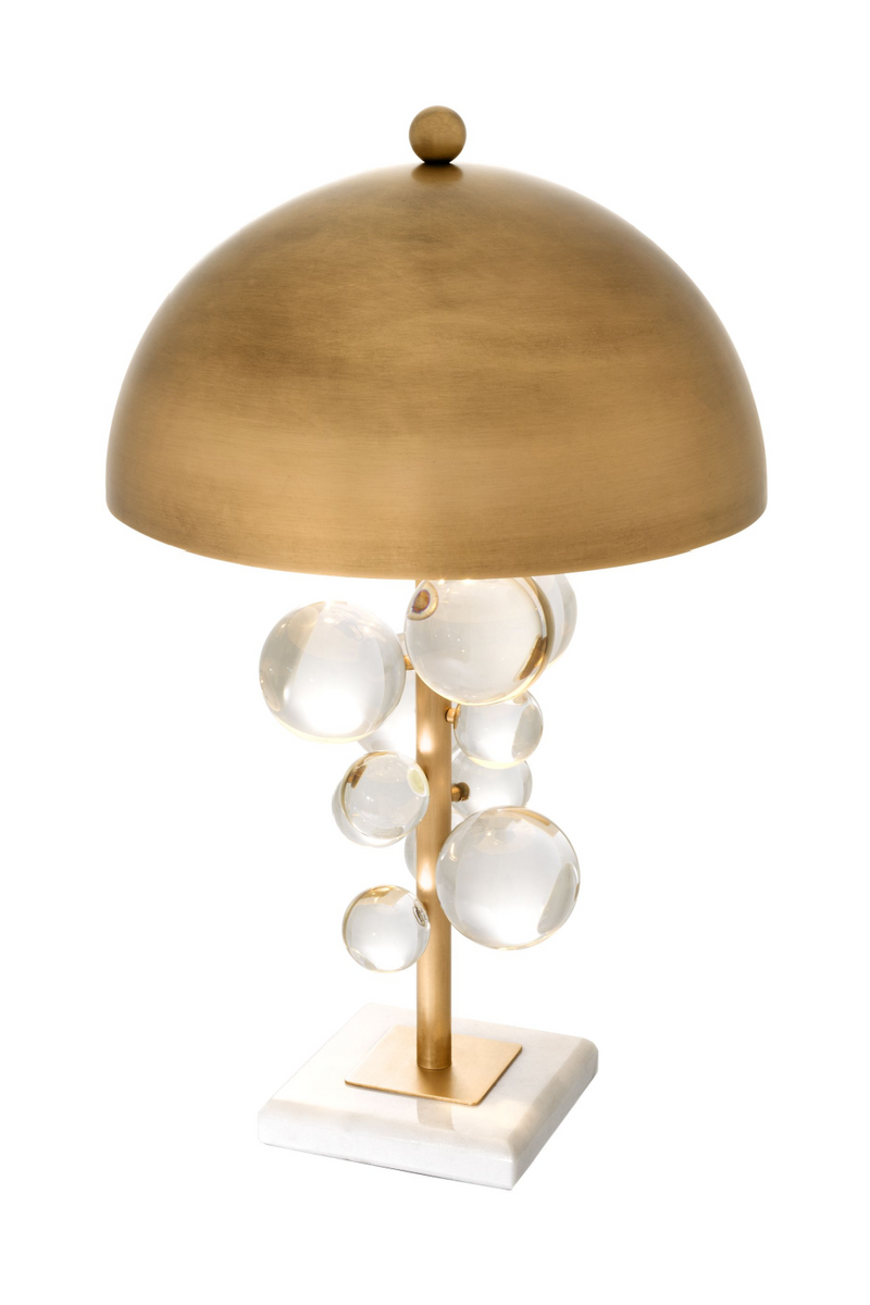 Lámpara de Mesa con Cúpula de Metal Dorada | Eichholtz Floral | OROA.es