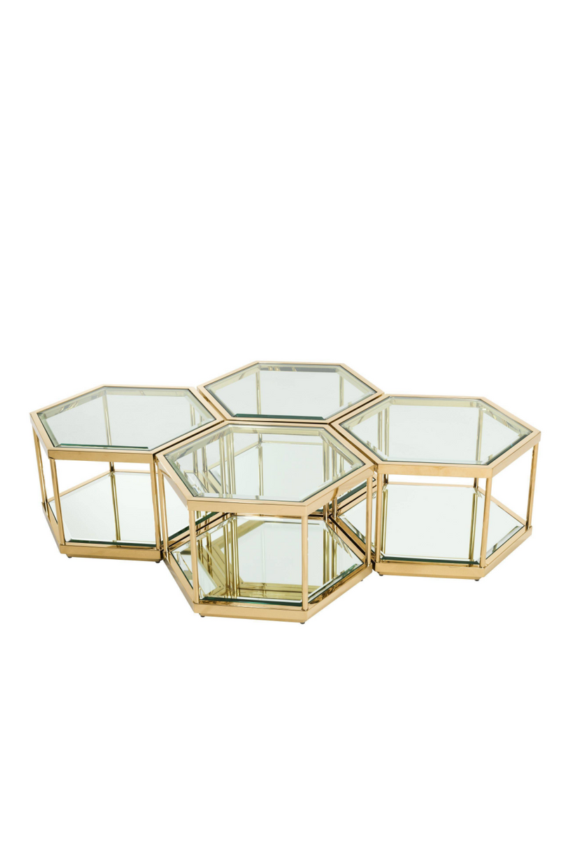 Mesas de Centro Hexagonales Doradas | Eichholtz Sax | Oroa.es