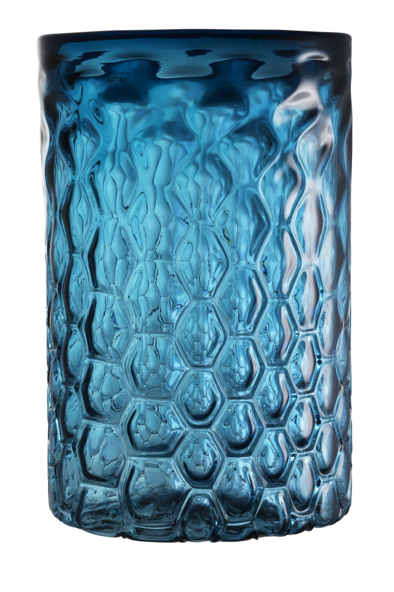 Portavelas Huracán Azul de Cristal - L | Eichholtz Aquila | OROA.es