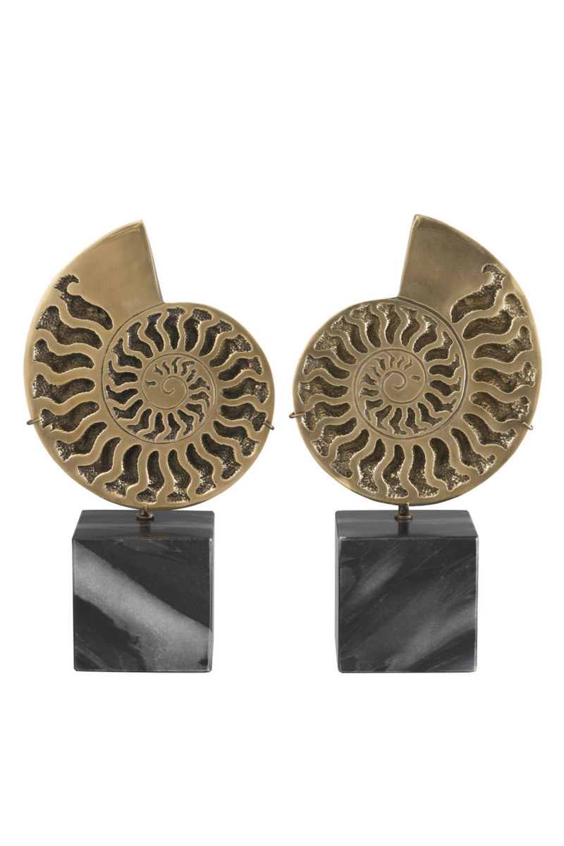 Objeto de Latón Vintage (Set de 2)  | Eichholtz Ammonite | OROA.es