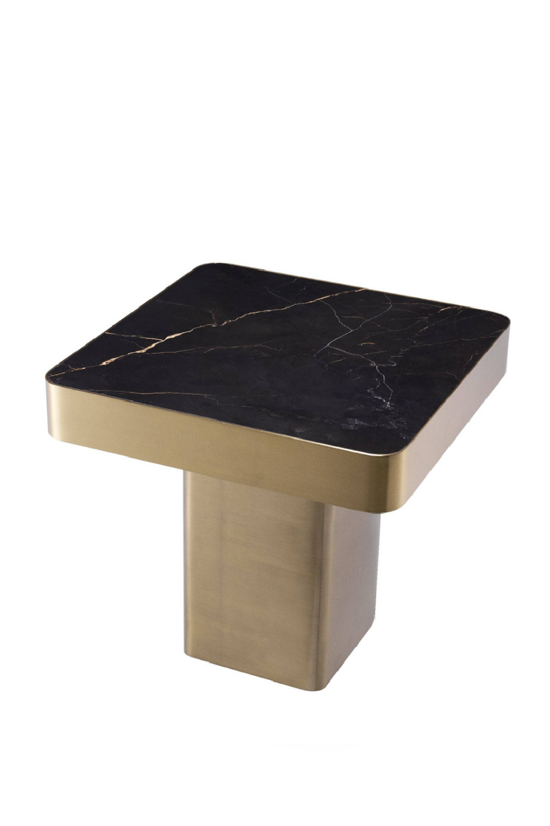 Mesa Auxiliar Cuadrada con Pedestal | Eichholtz Luxus | OROA.es