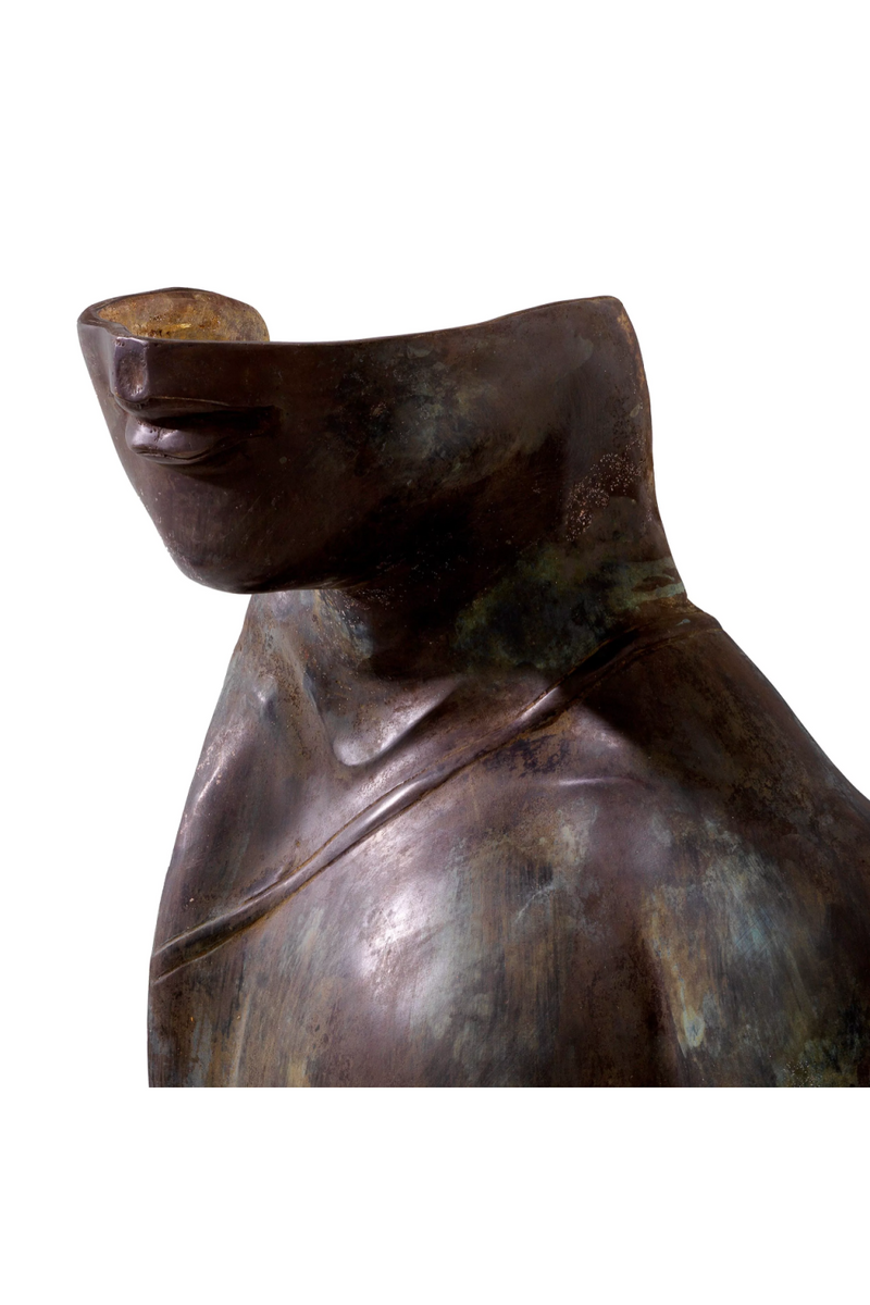 Estatua Torso en Bronce Envejecidio y Travertino | Eichholtz Torso Artem | Oroa.es