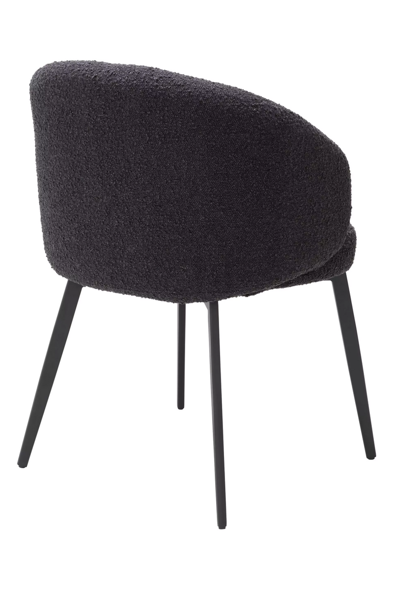 Silla de Comedor con Reposabrazos Bouclé Negro (Set de 2) | Eichholtz Lloyd | OROA.es