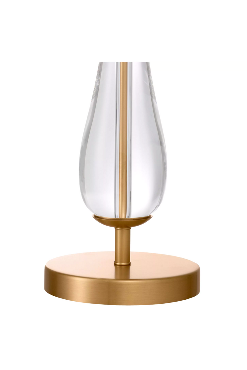 Lámpara de Mesa en Latón Antiguo y Cristal | Eichholtz Stilla | Oroa.es
