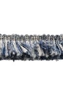 Coussin en lin blanc à franges grises | Andrew Martin Beagle | Oroa.es