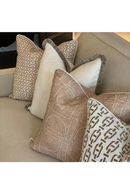 Cojín Cuadrado Bouclé Marfil con Flecos | Andrew Martin Huntsman | Oroa.es