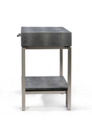Gray Shagreen Silver Frame Side Table | Andrew Martin Flex | OROA