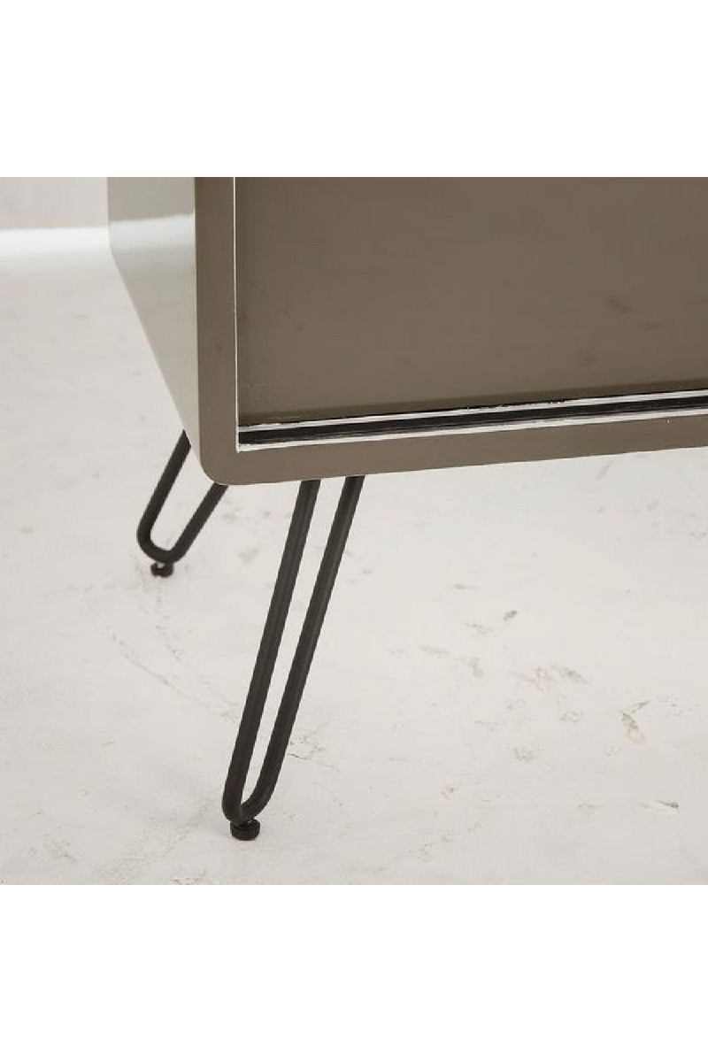 Khaki Sliding Door Nightstand | Andrew Martin Mondrian | OROA