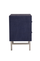 Blue Textured Rattan Bedside Table | Andrew Martin Hesta | OROA