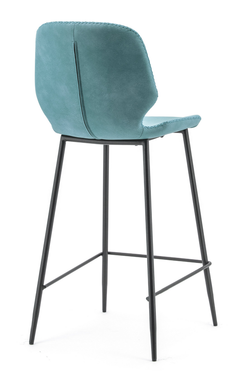 Teal Leather Counter Stools (2) | OROA Home Seashell | Oroa.es