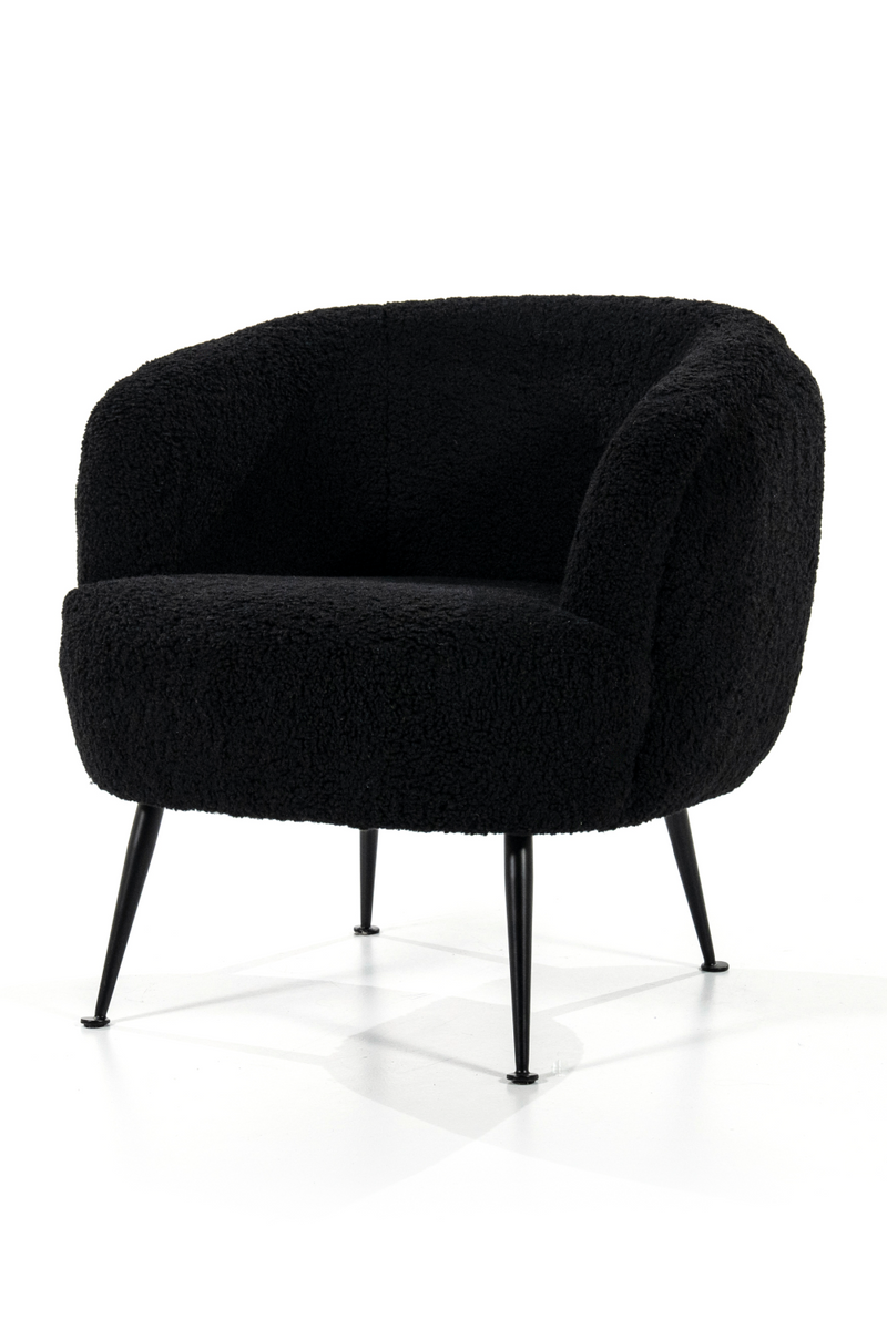 Sillón de Tejido Borreguito Vegano Negro | OROA Home Babe | Oroa.es