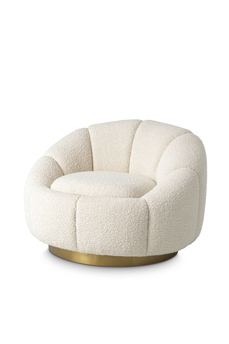 Sillón Giratorio en Bouclé Crema | Eichholtz Inger | OROA.es