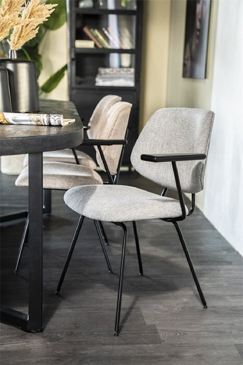 Silla de Comedor con Reposabrazos Gris | OROA Home Lynn | Oroa.es