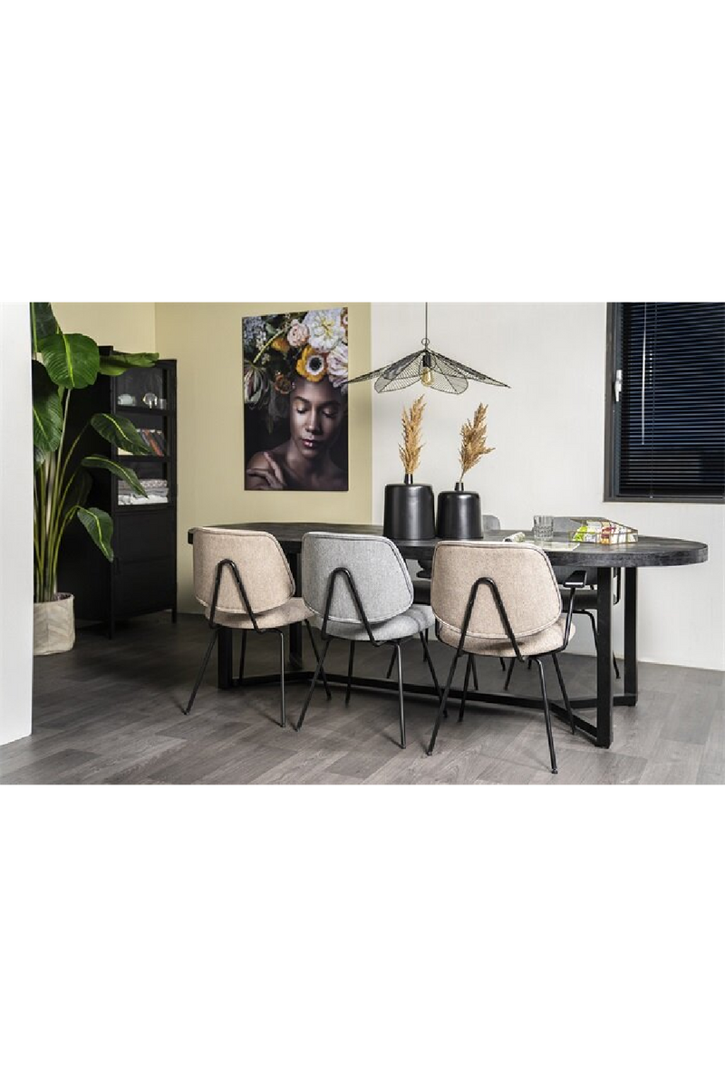 Silla de Comedor con Reposabrazos Gris | OROA Home Lynn | Oroa.es