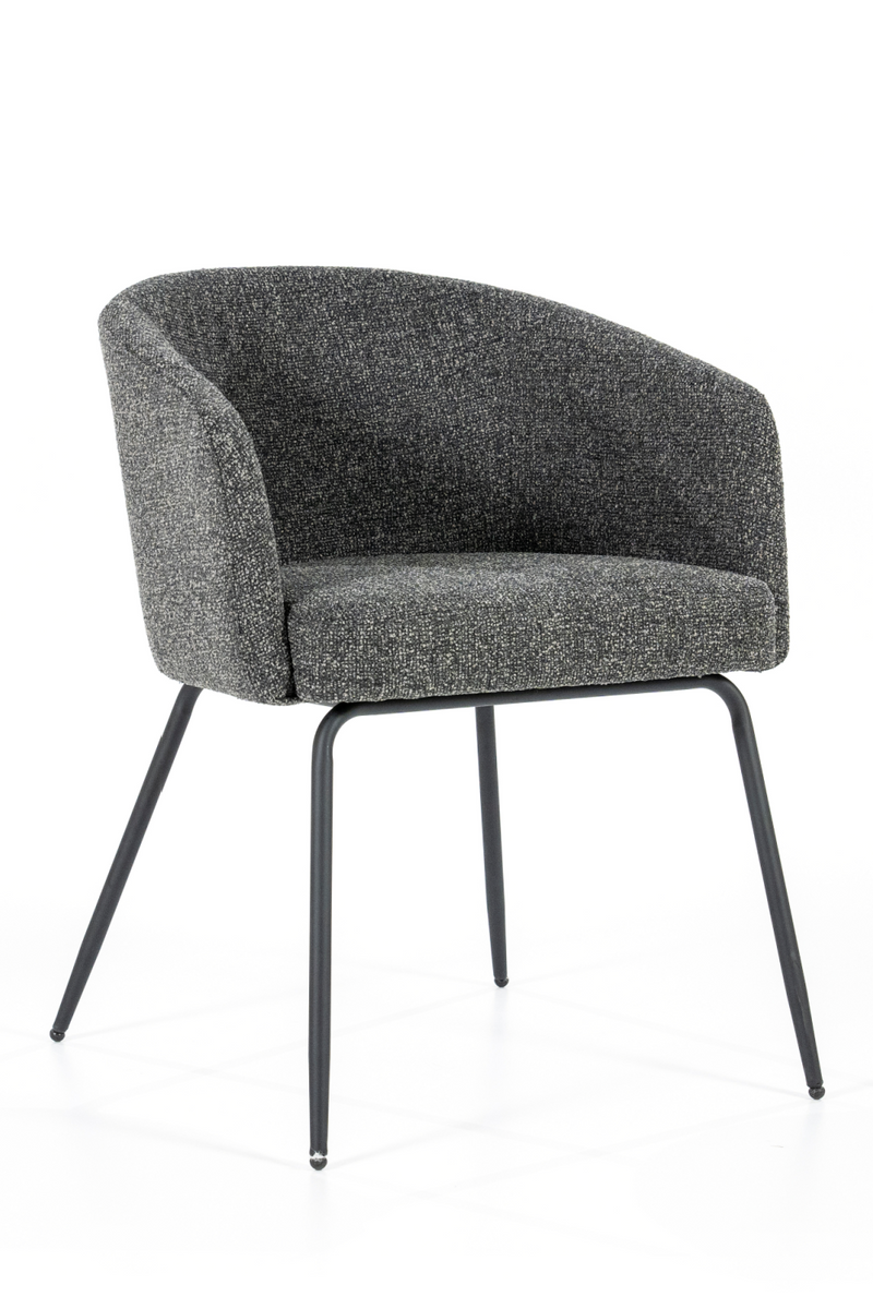 Silla con Respaldo Curvo Tapizada Gris | OROA Home Astrid | Oroa.es